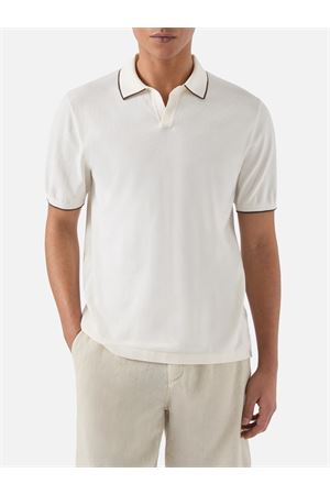 Polo In Cotone A Contrasto Sloan Maniche Corte MC2 SAINT BARTH | Polo | SLO001400095L